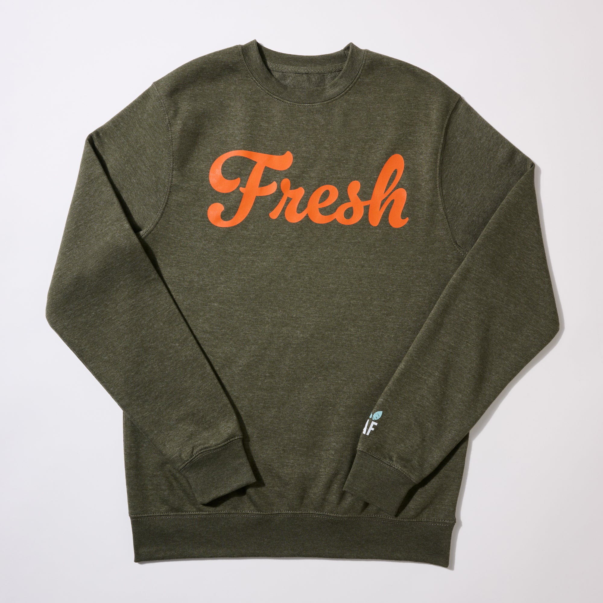 Alltown Fresh® Curvy Fresh Olive Crewneck