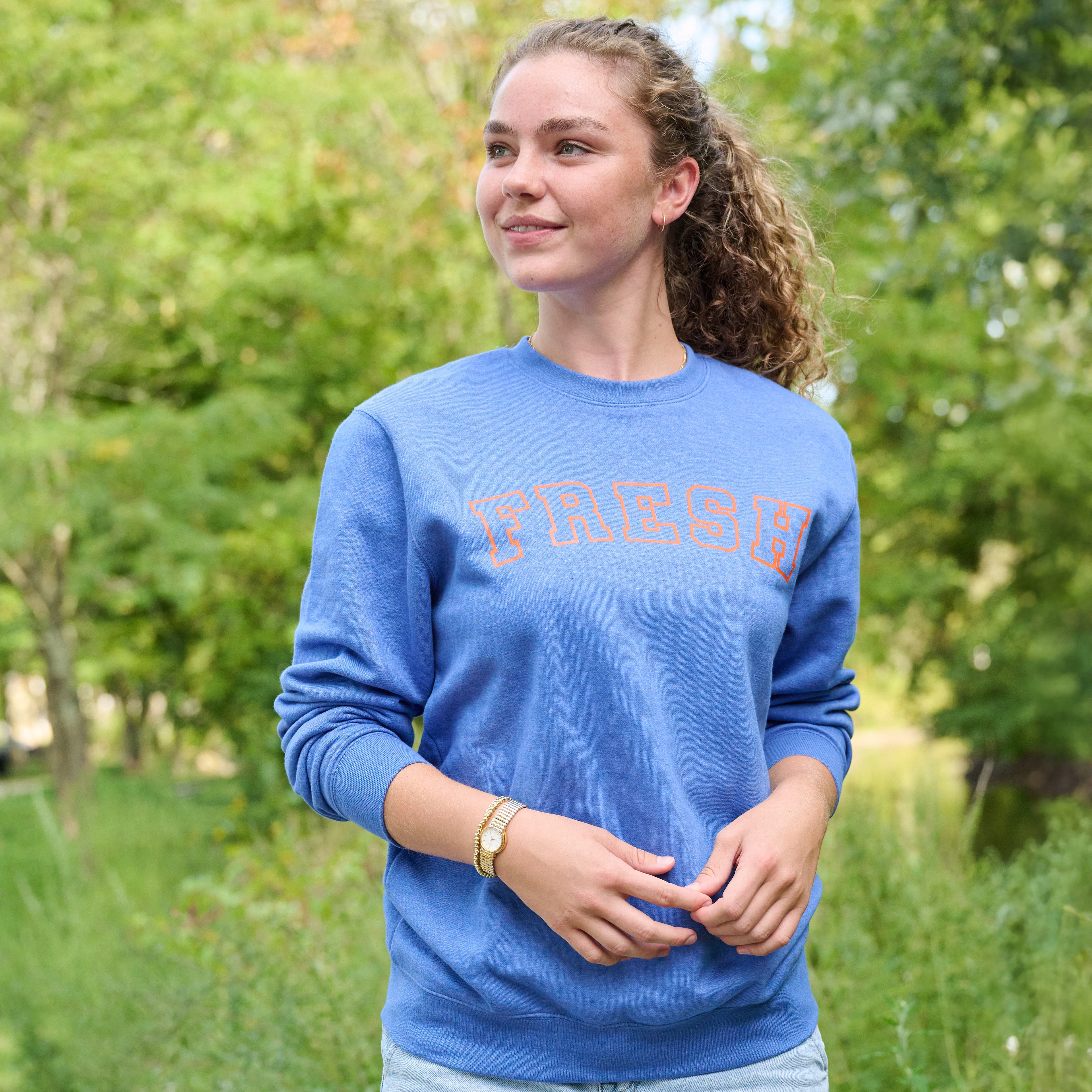 Alltown Fresh® Block Fresh Royal Frost Crewneck